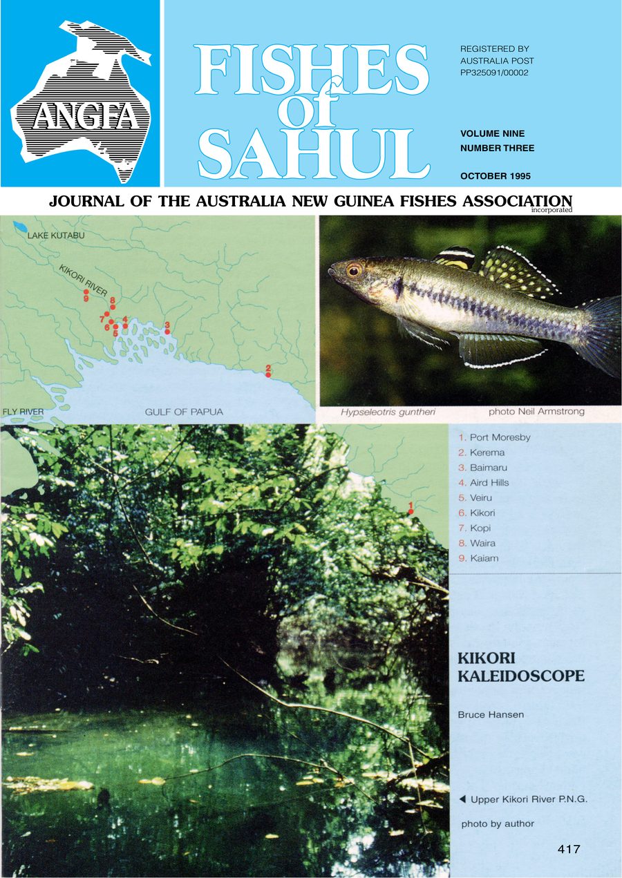 Map and title page of Kikori Kaleidoscope, Fishes of Sahul