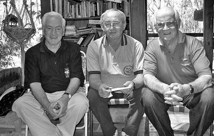 Neil Armstrong, Ken Smales and Ron Bowman, the original Fishes of Sahul production team