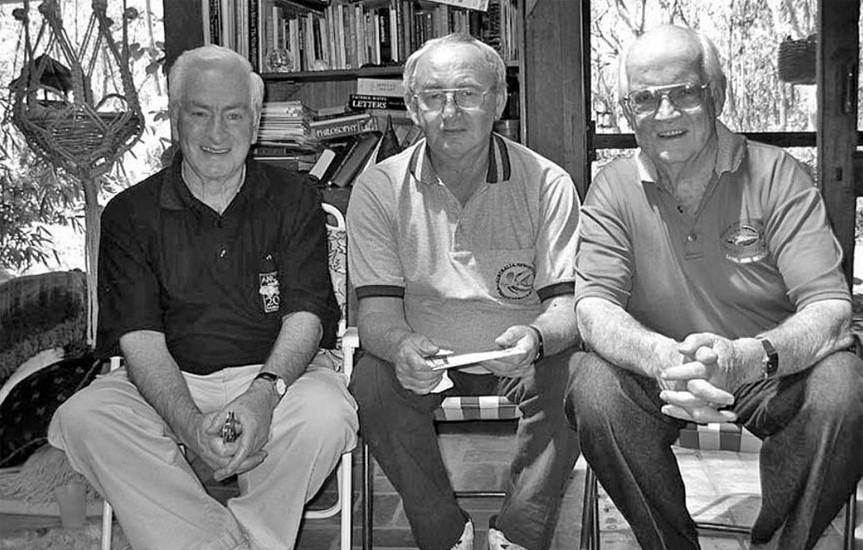 Neil Armstrong, Ken Smales and Ron Bowman, the original Fishes of Sahul production team