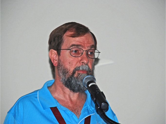 Gary Lange presenting as a guest speaker from the USA